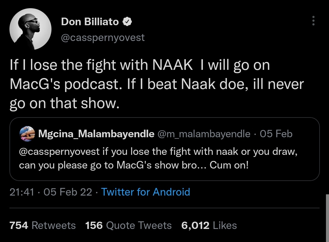 katlego_Rm's tweet photo. @casspernyovest We didn't forget.
@MacGUnleashed take note.
#cassperVsNaakMusiq Pearl Thusi Big Zulu https://t.co/S8SxlIvocF