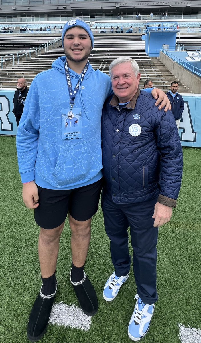 FletcherWestph1's tweet photo. Had a fantastic time at the UNC spring game with @BigSkillsAcad . I am honored to receive an offer from @UNCFootball . Thank you @CoachBicknell &amp; @CoachMackBrown !

@TuskyFootball @CoachWheels1 https://t.co/78OEAJoCCW