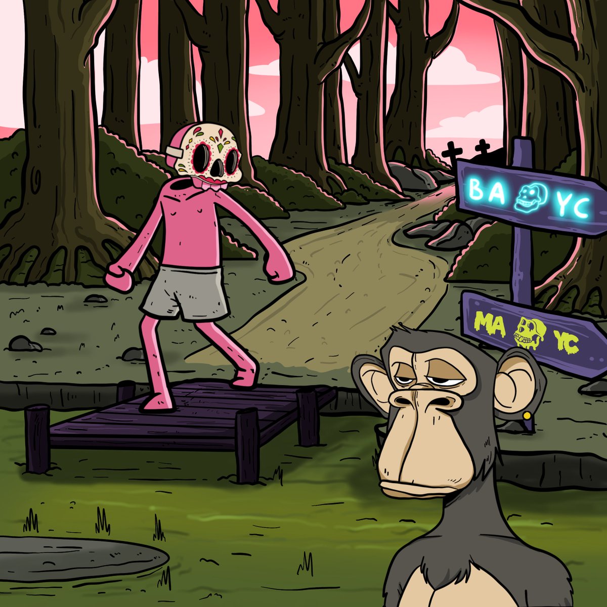 Look who are ape-ing into Los Muertos World!

Bored but Muerto.