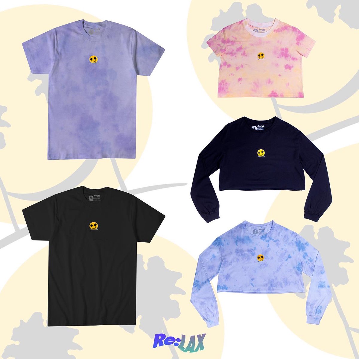 ReLAX_LE's tweet photo. We’re back with some brand new essentials! “Happy Place” Logo T-Shirts and Crop Tops are Available Now! These shirts are comfortable, stylish, and unique with colors hand dyed by the Re:LAX team. 

Check out the entire collection over at
https://t.co/idkRhnTrDb 🌴 https://t.co/lrzDwU1nJT