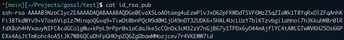 yakuter's tweet photo. 📢Madem private ve public key konularına girdik, #gossl'in kapsamını biraz daha genişletip basit bir şekilde SSH key pair oluşturmayı da ekledim 🔥
Not: Normalde ssh-keygen ile yaptığımız olay.
👉https://t.co/IQr2crLLIc https://t.co/kJRpWYcOS0