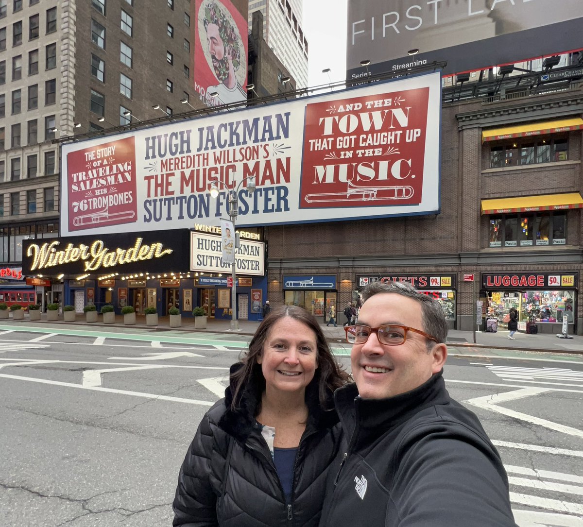 mjv1975's tweet image. Dinner and then @MusicManBway #76Trombones @RealHughJackman