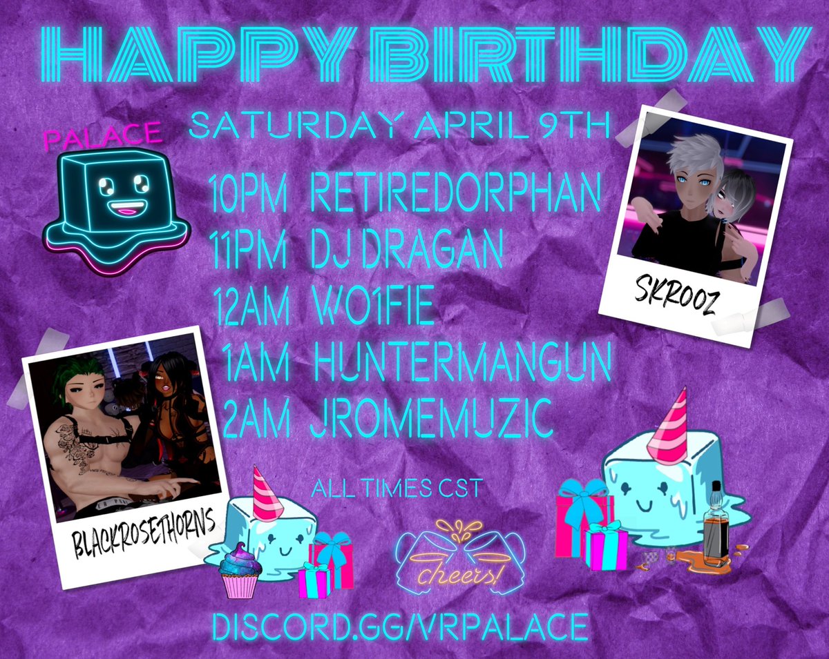 I_Am_Shantastic's tweet photo. Tonight 10 PM MDT!
https://t.co/tpb6caXErL
Don't forget to check out the VR Palace's socials here!
https://t.co/e1t869mknH
#URC #undergroundrescuechannel #URCBeats #DJDragon #YEG #VR #VRPalace #HappyBirthdaySkrooz #HappyBirthdayBlackRoseThorns #NoBabies #James #Twitch https://t.co/35wrb30Dou