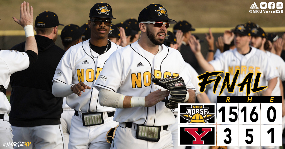 NKUNorseBSB's tweet photo. ⚔️ NORSE WIN ⚔️

NKU takes the series over YSU and now looks for the SWEEP over the Penguins tomorrow!!

#NorseUp https://t.co/LVv6NDtCuN