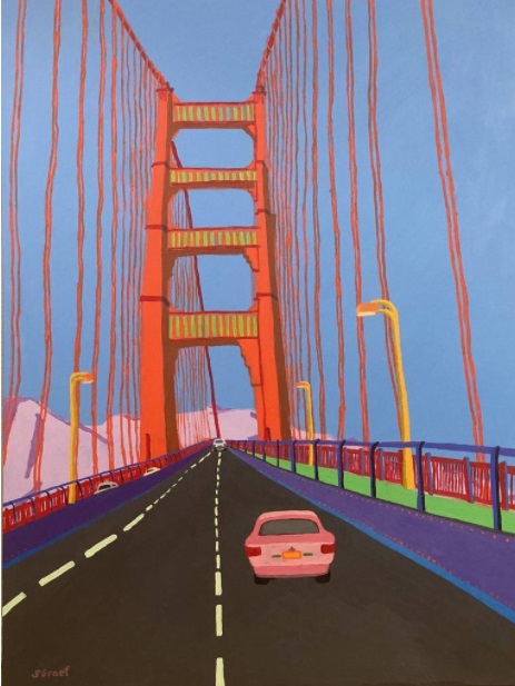 WomensArtForAll's tweet photo. Sue #Graef #WomensArt •Driving Over The Golden Gate Bridge• https://t.co/PY7CMQZ3Hr