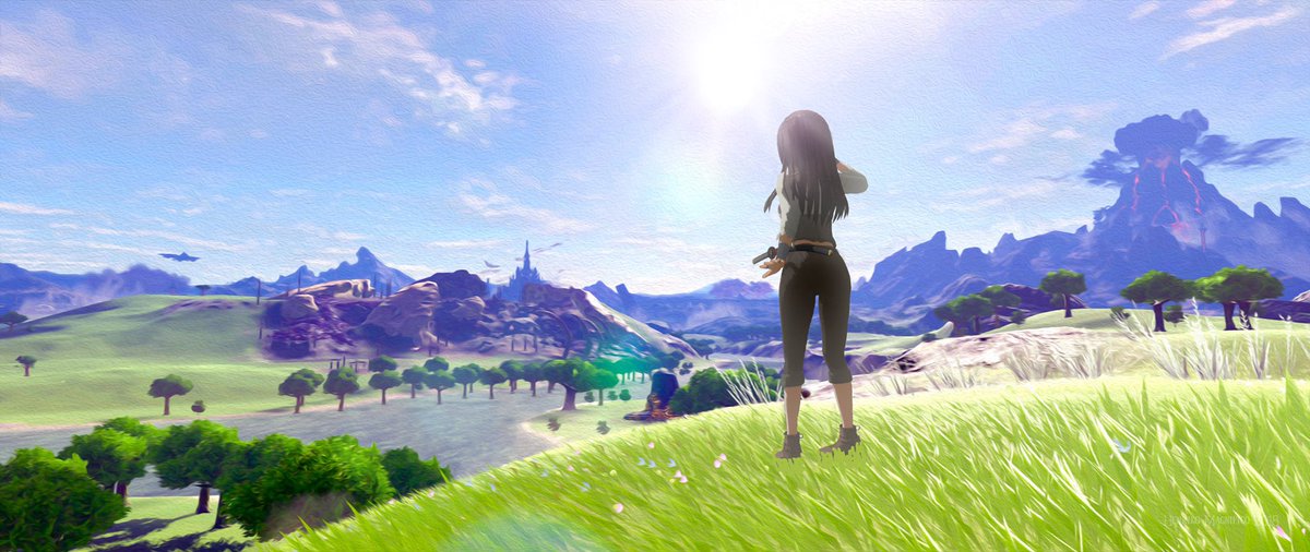 LightKeyHolder's tweet image. “Decided to take a little trip and traveled to the world of Hyrule! Such a beautiful and magical place, just like Magnolia!”