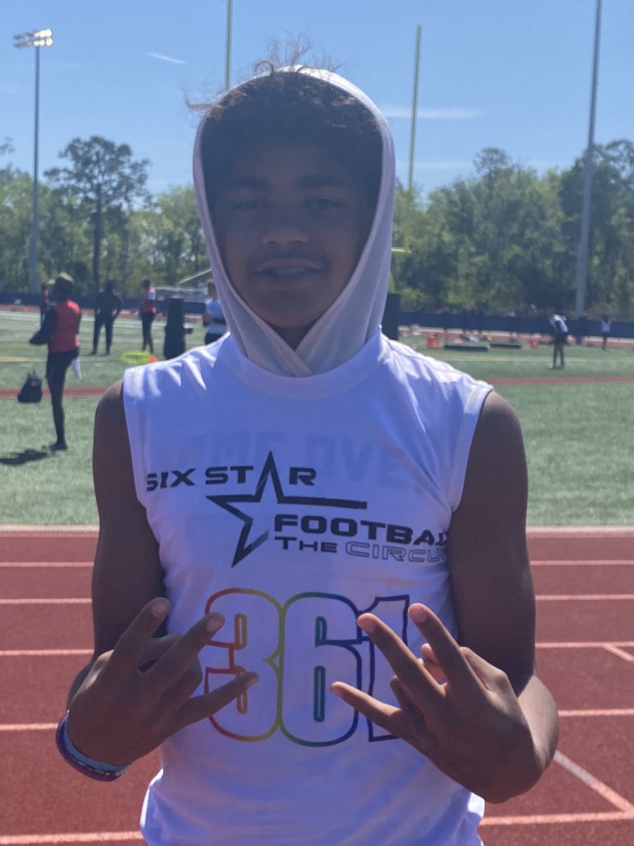 Chrisvstheodds's tweet photo. Had a amazing time @6starfootballFL camp!!! Can’t wait for more and thanks for the opportunity to show my talents off https://t.co/dWQhbkxOuY