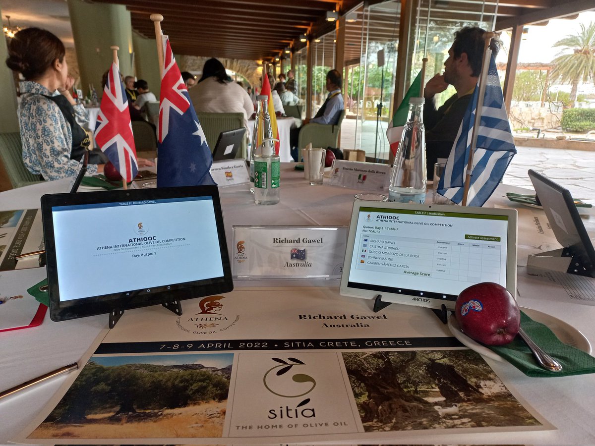 oliveoilguy's tweet photo. Honoured to be panel leader at my 3rd, and the 7th Athena International Olive Oil Competition #athenaiooc in Sitia eastern Crete. https://t.co/uL2PTOmW3i