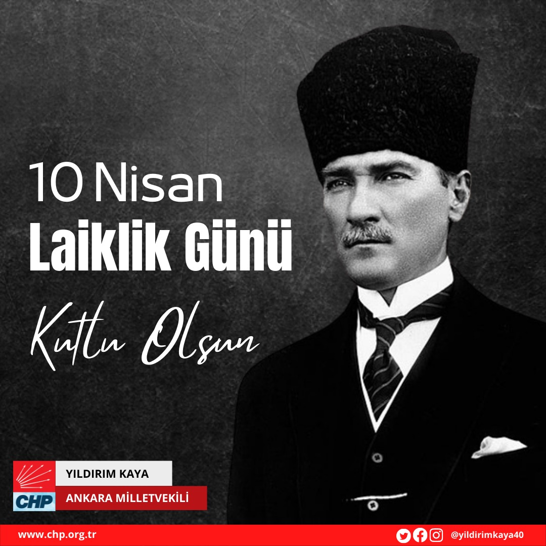 "Laiklik, yalnız din ve dünya işlerinin ayrılması demek değildir. Tüm yurttaşların vicdan, ibadet ve din özgürlüğü de demektir."
Mustafa Kemal Atatürk 

10 Nisan #LaiklikGünü kutlu olsun.