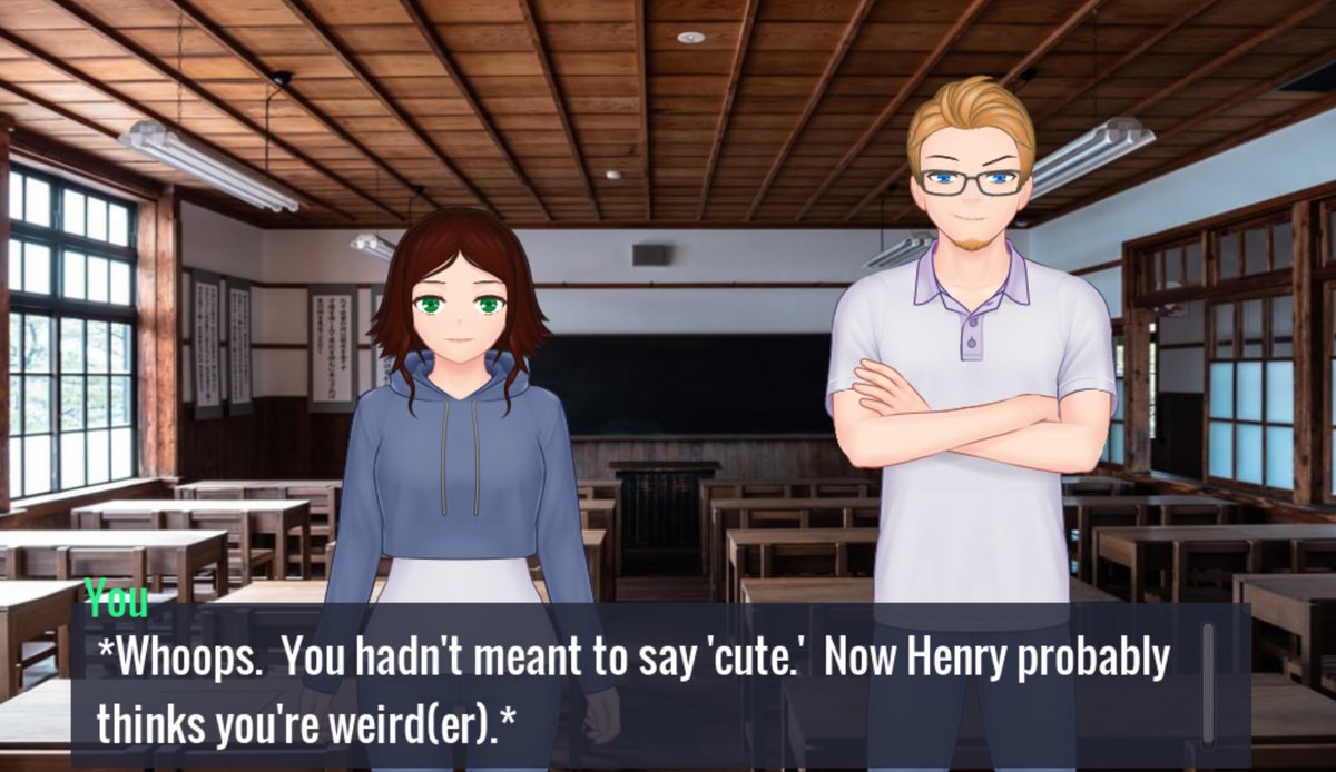 Sciaenops22's tweet image. Already got Crystal Lakes&apos; second visual novel bit done AND wired up to the second fight.  Moving right along now!  drone-garden-studios.itch.io/crystal-lakes  #SoloDevelopment