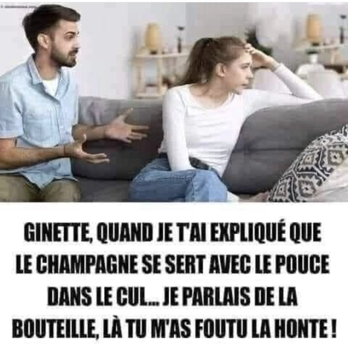 humour2sexe's tweet photo. Pas dans le cul Ginette 😂
#humournoir #humour #humoursexe #sexe #champagne #ginette #humourcouple #humourdrole #drole https://t.co/F2HrhGBhj5
