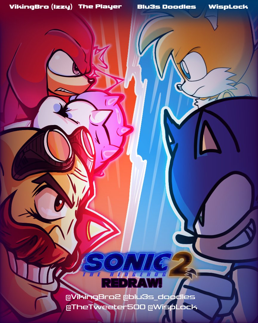 Poster redraw, Sonic the Hedgehog 2 (2022 Film)