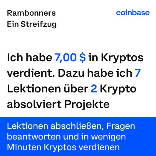 JanTechno's tweet photo. Ich habe bis jetzt 7,00 $ verdient, indem ich bei @Coinbase mein Wissen über Krypto vertieft habe. Hier erfahren Sie, wie viel Sie verdienen können: https://t.co/gGw2OUdWuM https://t.co/2Ivgel3OI3