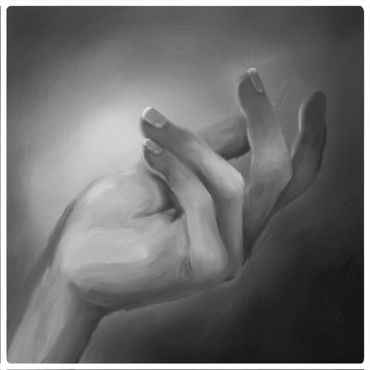 Hand study for a commission, being back to b&amp;w feels sooo good! #drawingstudy