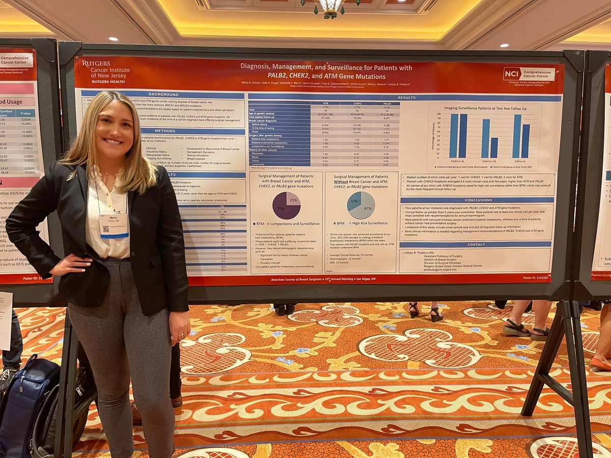 Maria Fencer (@mariafencer) on Twitter photo I had a great evening exploring the new innovations in breast surgery. Thank you <a href="/ASBrS/">ASBrS</a> for the opportunity to showcase my research regarding PALB2,  CHEK2, and ATM gene mutations. #ASBrS2022 I had a great evening exploring the new innovations in breast surgery. Thank you <a href="/ASBrS/">ASBrS</a> for the opportunity to showcase my research regarding PALB2,  CHEK2, and ATM gene mutations. #ASBrS2022