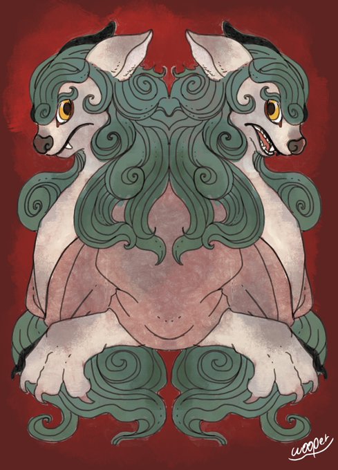 狛犬のtwitterイラスト検索結果 古い順