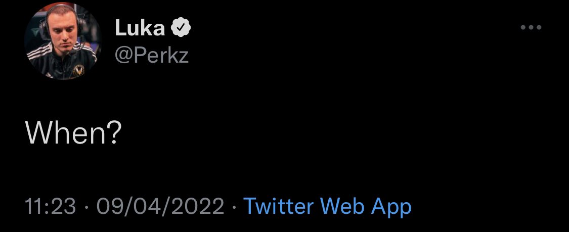 It’s nice seeing the influence I have on fans. gg <a href="/Perkz/">Luka</a>