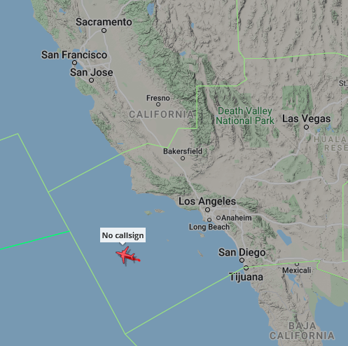 ameliairheart's tweet photo. NATO RQ-4D running the same hex as MM-AV-SA0014 just started tracking off the southern coast of California. #ADSB #33FD6B https://t.co/TCffAtW2DF