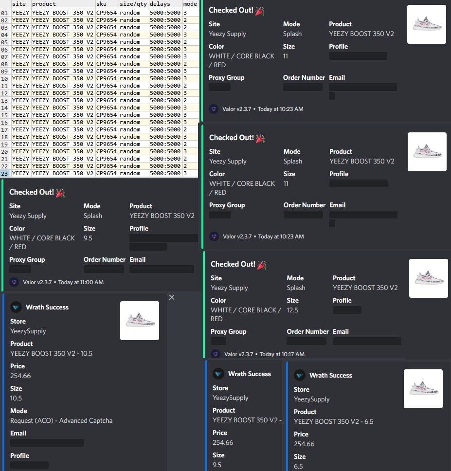 Woke up to a stampede of🦓🦓🦓 Thanks. @CookWithCSG @wrathsoftware @ValorAIO @tricklebot @SecureProxies @Leafproxies @LethalProxies