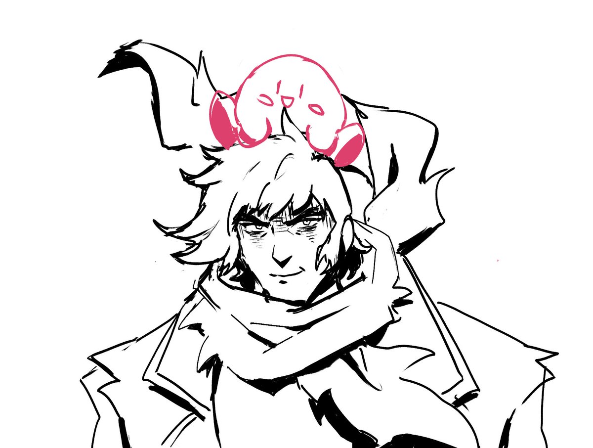 had a dream last night that kirby was in super robot wars and became besties with ryoma nagare