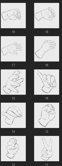 For example, a while ago I took multiple photos of my hands and traced them all and saved the lines as csp assets for my future works (pic below)!! it's easy! and if you don't want to trace your hands but use csp, lots of people upload premade assets for free as well:) 