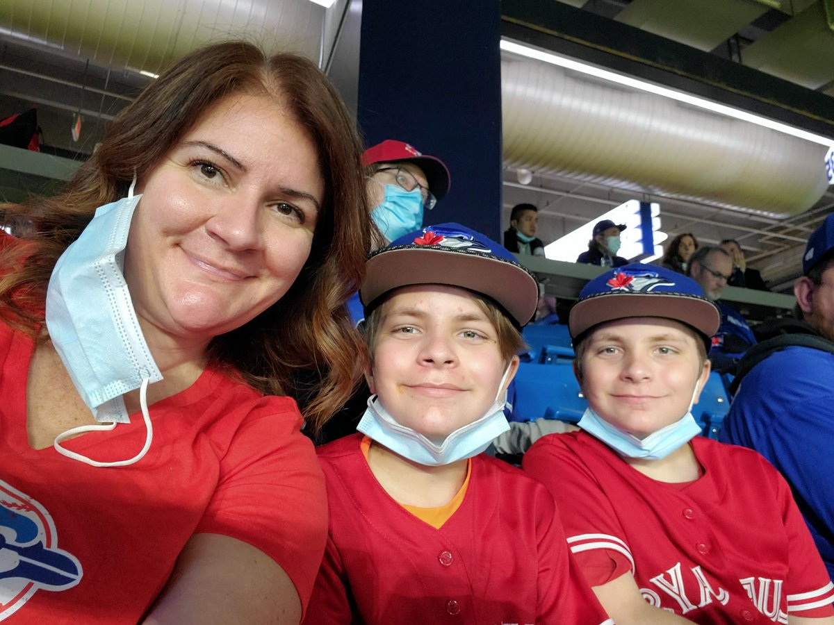 twintrospective's tweet photo. So happy to be back seeing  @BlueJays after over two years! Let's go Blue Jays! 
#TorontoBlueJays #Toronto https://t.co/YtIKioggao