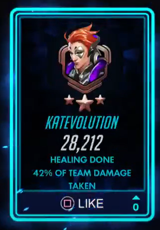 Katevolution's tweet image. PSA: If you're bitching at your card Moira that they need to heal, you're the problem. #Overwatch