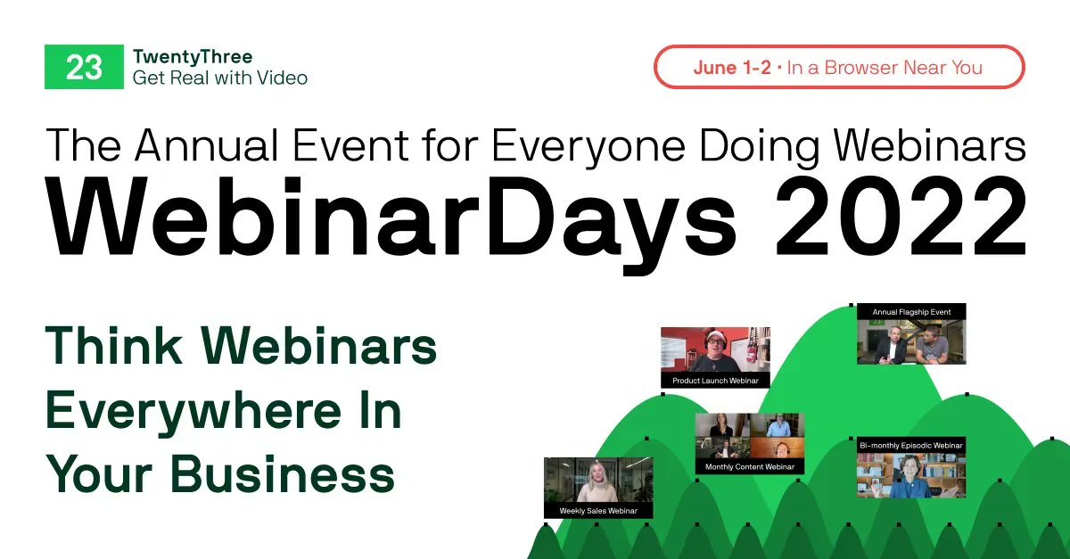 MarketingProfs's tweet image. Join me on June 1-2 for Webinar Days 2022... THE place to find inspiration + instruction to better webinaring (let's make it a verb!) I'm delivering a State of the Union Address - might need a gavel/congressional podium? 😂 It's free. Save your seat! buff.ly/3DWzyzS
