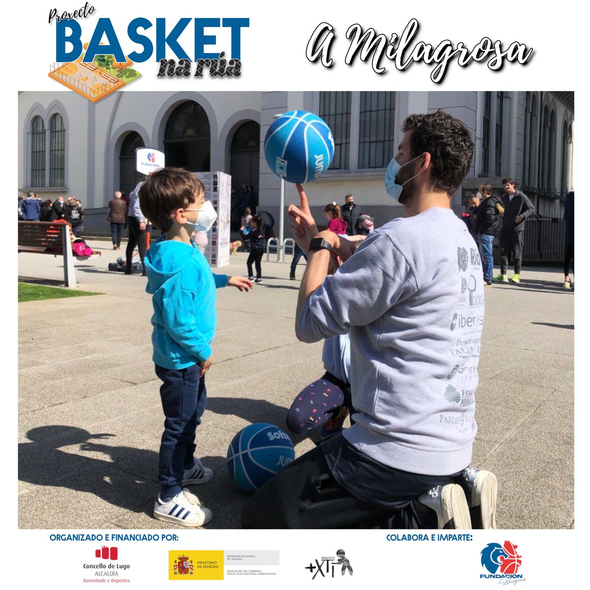 Fund_Breogan's tweet photo. Esta mañá desfrutamos dunha espléndida xornada de basket, xogos, concursos, agasallos… no Barrio da Milagrosa.

Queda deste xeito inaugurado o proxecto “BASKET NA RÚA”, a iniciativa organizada e financiada polo @concellodelugo. https://t.co/fzi2kydqMO