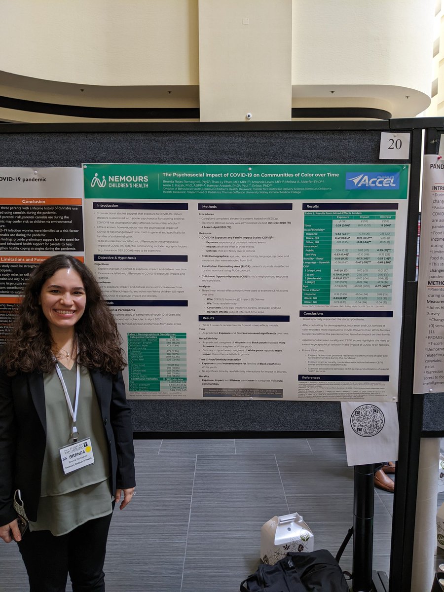 Paul Enlow PhD (@enlowphd) on Twitter photo <a href="/Nemours/">Nemours Children's Health</a> #Neuropsych fellow Brenda Romagnoli presenting her poster examining racial/ethnic #disparities in the #psychosocial impact of #COVID19 #thisispedpsych #SPPAC2022 <a href="/NemoursCHDS/">Nemours CHDS</a> <a href="/Nemours/">Nemours Children's Health</a> #Neuropsych fellow Brenda Romagnoli presenting her poster examining racial/ethnic #disparities in the #psychosocial impact of #COVID19 #thisispedpsych #SPPAC2022 <a href="/NemoursCHDS/">Nemours CHDS</a>
