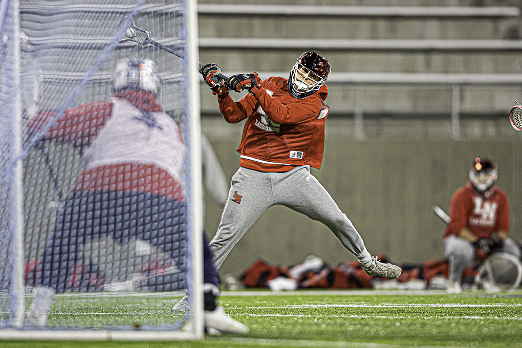 vid3design's tweet photo. Looking for signs of spring, because there have been none in the weather. Found it at TCO Performance Center in scrimmage between @NorthLacrosse and Orono. https://t.co/6TwtRmIQKK