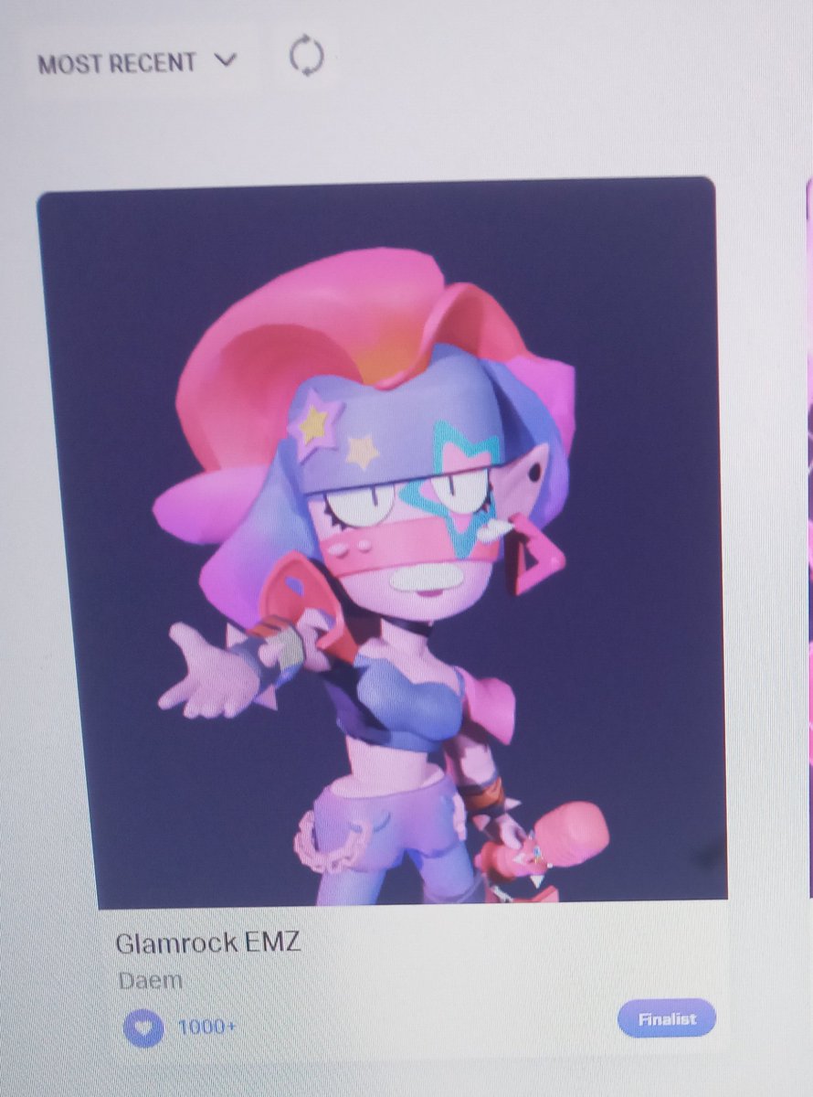 DaemSoria's tweet photo. Por fin llegó a l0s 1000+!!!! Ya entró a las finalistas!!! 🥳🥳🥳

#BrawlStars #supercellmake #BrawlArt https://t.co/BNpgnyZzre