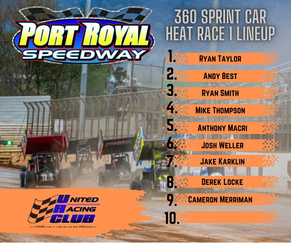 Port Royal Speedway SpeedPalace on Twitter "Heat lineups for tonight