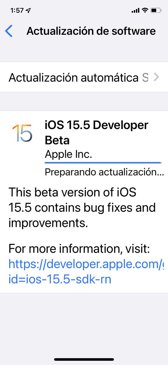 sosnoticiasgro's tweet image. #actualizate #ios155beta1