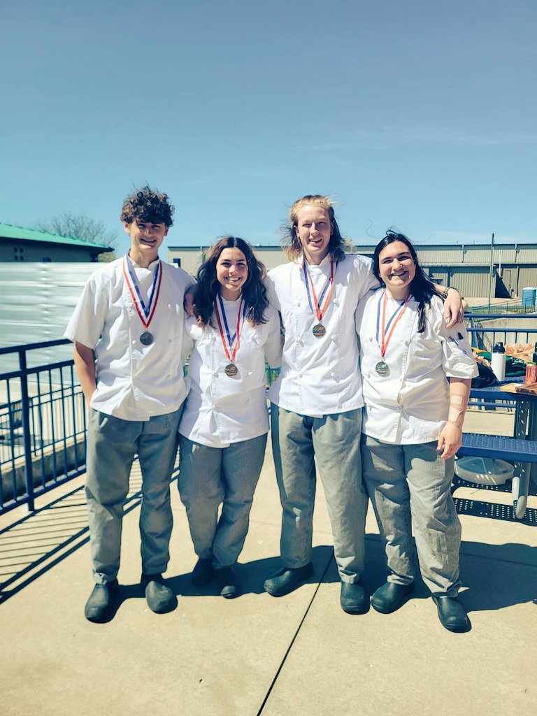 Congratulations to Caden (2nd Place Commercial Baking), Dora (1st Place Commercial Baking), Eli (1st Place Culinary Arts), and Lizzy (2nd Place Culinary Arts) at the Missouri SkillsUSA State Contest! <a href="/CACCCulinary/">Culinary Arts</a> <a href="/CACC_CPS/">CACC-CPS</a>