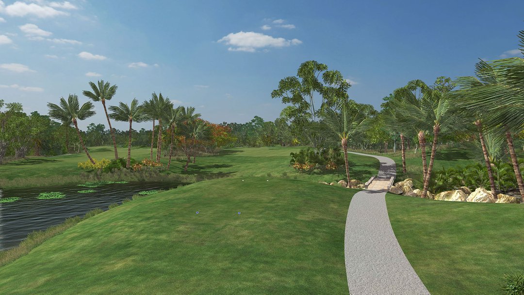 The Paradise Palms Resort course on E6 makes us feel like we're on a tropical vacation 😎 

What's your favorite course to play Phigolf?