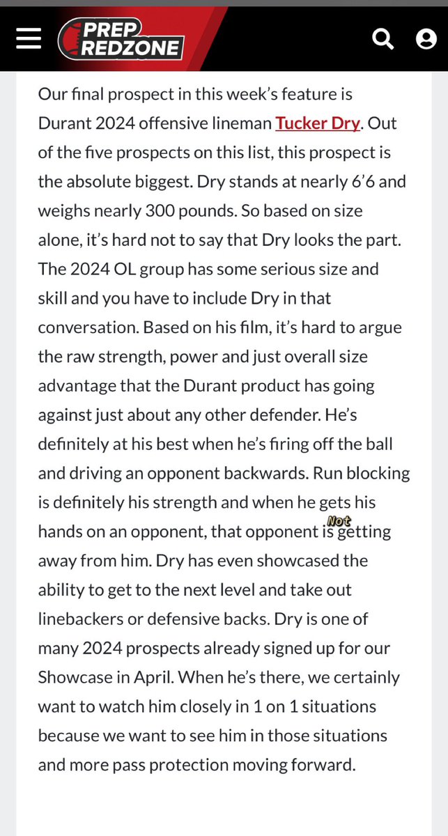 Thank you <a href="/PrepRedzoneOK/">Prep Redzone Oklahoma</a> for the feature, definitely looking forward to getting out there and showcasing what I got on April 30th! <a href="/seancooper_C4/">Sean Cooper</a> <a href="/C4SportOklahoma/">C4 SportsPerformance</a> <a href="/JRConrad64/">J.R. Conrad</a> <a href="/DurantLionFBall/">Durant Lion Football</a>