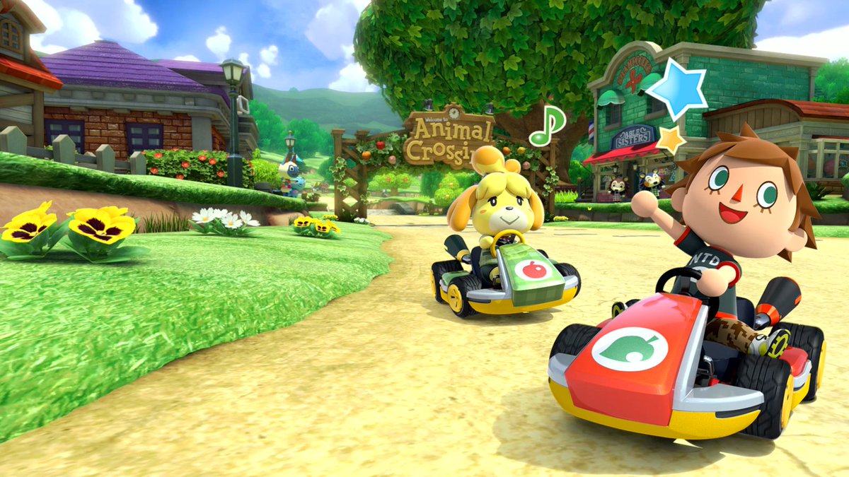 DailyMarioArt's tweet photo. Artwork from Mario Kart 8 Deluxe (2017) showcasing the non-Mario franchise characters! https://t.co/Tr8jWM2Q1M
