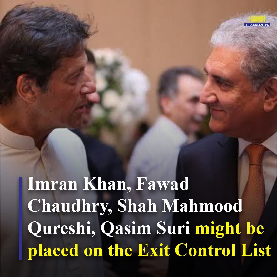 TheCurrentPK's tweet photo. News coming in that a request is being sent to place the #PM and some of his ministers on the #ExitControlList.

#ImranKhan #SC #AyazSadiq #crisis #TheCurrent https://t.co/CKKt7ip3KJ