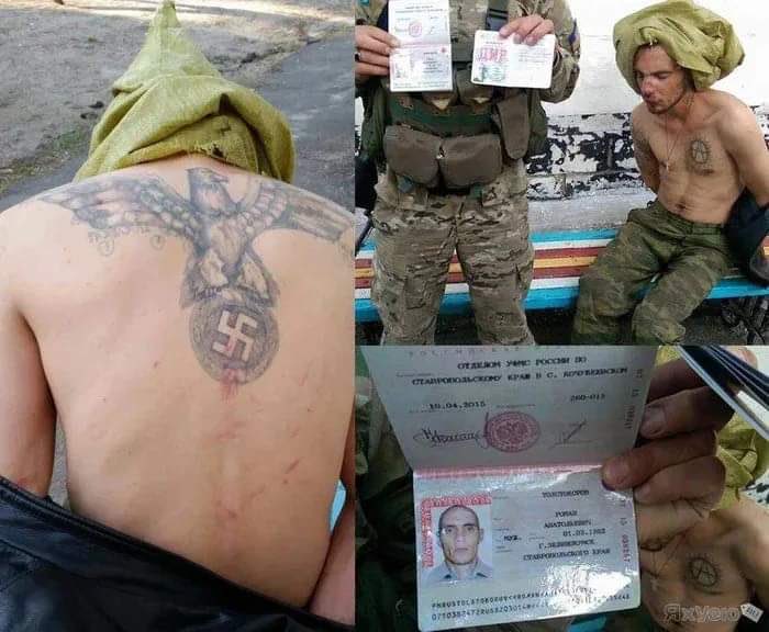 Numa (@numa11640134) on Twitter photo Just look at this Russian soldier sent to kill innocent civilians in Ukraine and rape Ukrainian women & children. #Nazi tattoo on his back!
<a href="/KyivIndependent/">The Kyiv Independent</a> <a href="/expatua/">Expat in Kyiv</a> <a href="/KyivPost/">KyivPost</a> <a href="/USATODAY/">USA TODAY</a> <a href="/nytimes/">The New York Times</a> <a href="/Forbes/">Forbes</a> <a href="/TIME/">TIME</a> <a href="/BILD/">BILD</a> <a href="/WSJ/">The Wall Street Journal</a> <a href="/CNN/">CNN</a> <a href="/Bundeskanzler/">Bundeskanzler Olaf Scholz</a> <a href="/EmmanuelMacron/">Emmanuel Macron</a> <a href="/AFP/">AFP News Agency</a> <a href="/francediplo_EN/">France Diplomacy 🇫🇷🇪🇺</a> Just look at this Russian soldier sent to kill innocent civilians in Ukraine and rape Ukrainian women & children. #Nazi tattoo on his back!
<a href="/KyivIndependent/">The Kyiv Independent</a> <a href="/expatua/">Expat in Kyiv</a> <a href="/KyivPost/">KyivPost</a> <a href="/USATODAY/">USA TODAY</a> <a href="/nytimes/">The New York Times</a> <a href="/Forbes/">Forbes</a> <a href="/TIME/">TIME</a> <a href="/BILD/">BILD</a> <a href="/WSJ/">The Wall Street Journal</a> <a href="/CNN/">CNN</a> <a href="/Bundeskanzler/">Bundeskanzler Olaf Scholz</a> <a href="/EmmanuelMacron/">Emmanuel Macron</a> <a href="/AFP/">AFP News Agency</a> <a href="/francediplo_EN/">France Diplomacy 🇫🇷🇪🇺</a>