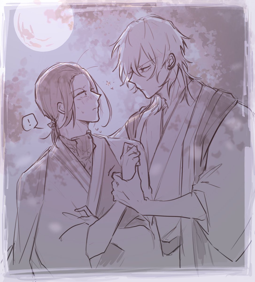 Shiiiirkgk's tweet photo. 夜桜福鴎の絵 https://t.co/xyWMQk9CfM