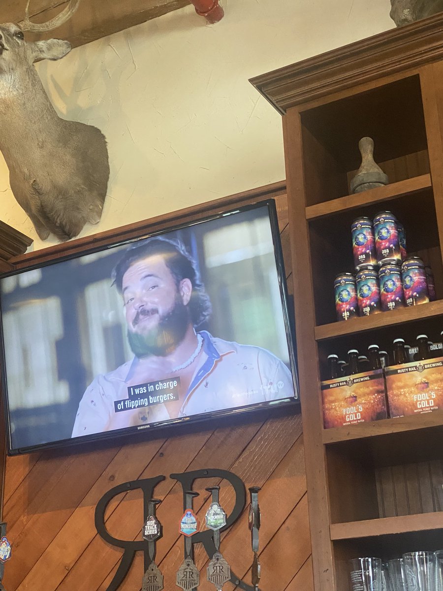B6Dozer's tweet photo. Nothing better than watching @Gabrus  while at @RustyRailBrewCo after pre-recording a @BanginBeersPod https://t.co/fQFUSOpQiO