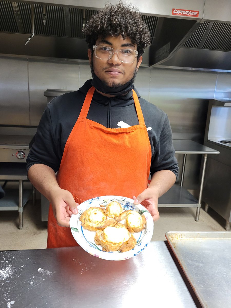 Foodservice Preparation classes @OHSTornadoes400 prepared Danish pastry dough on day 1 and made cheese Danish on day 2 <a href="/OHS_Athletics_/">Orange HS Athletics</a>