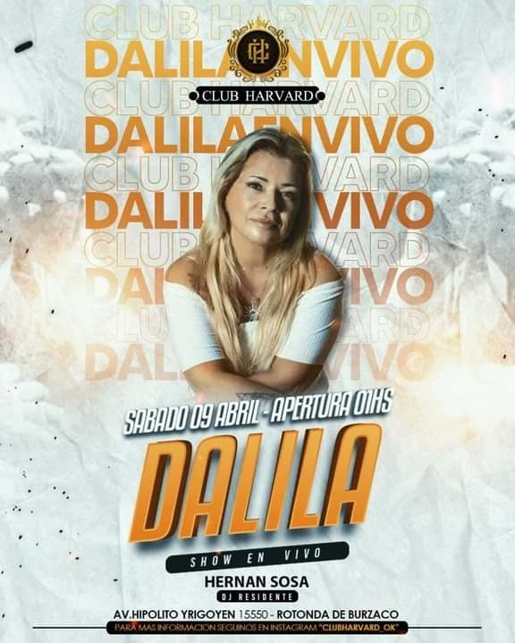 pasiondalilera's tweet photo. 💋 Sábado 09 De Abril @DALILA_REINA en : 💋

💓 Sudaka Club  - (Congreso)
💓 El Bosque - (Quilmes)
💓 Club Harvard - (Burzaco)

Te la vas a perder ???? 😎🥳😏 https://t.co/9HiYVzqpIB