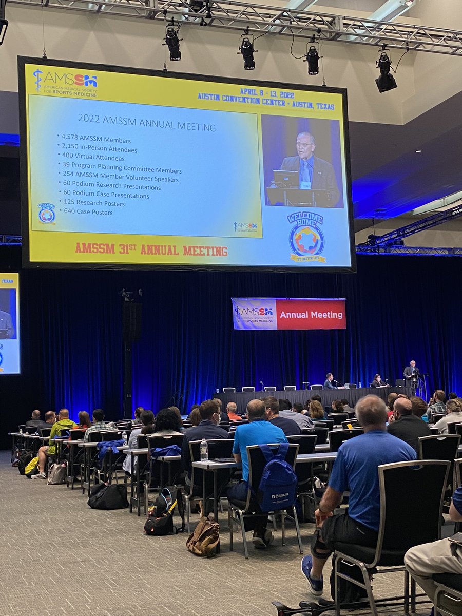 bburkam's tweet photo. It great to be back! @TheAMSSM National meeting in Austin Tx!  Group has grown to 4500+ members, and can’t wait to see all of the awesome sports medicine work being done around the country! #amssm2022 https://t.co/nOyIecYsCF