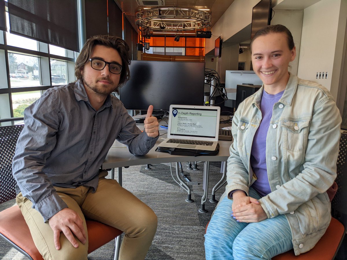 SMCBGSU's tweet photo. Congratulations to @andrewmbailey99 and @shaehaaf for being named finalists in the @spj_tweets Mark of Excellence Awards! #bgsuproud @ArtSciBGSU @bgsu https://t.co/qvTWP8tyem