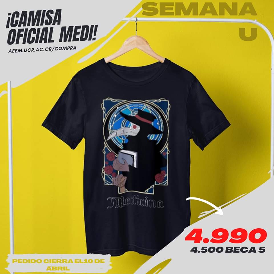 Ando feliz porque es la primera vez que mando los diseños para las camisas de Medicina UCR y van a hacer los dos 🥺💖
