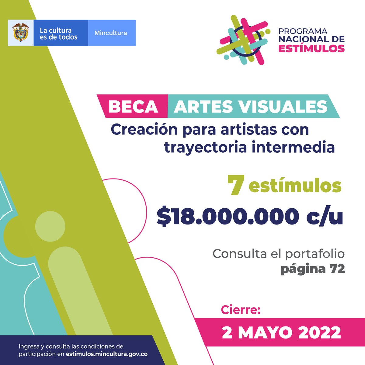 Si tienes entre 29 y 40 años presenta tu proyecto de grabado, cerámica, performance, pintura, dibujo, instalación o multimedia y participa por este estímulo. 

Conoce todas las bases y condiciones de esta convocatoria ingresando al link de nuestro perfil.