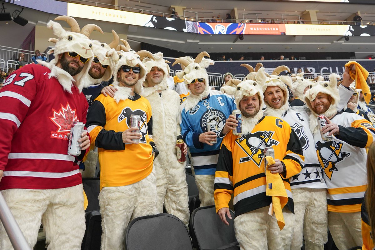 Sidney Crosby's friends from Cole Harbour aka The Traveling Crosbys™ are back... and they officially have GOAT heads. 🐐