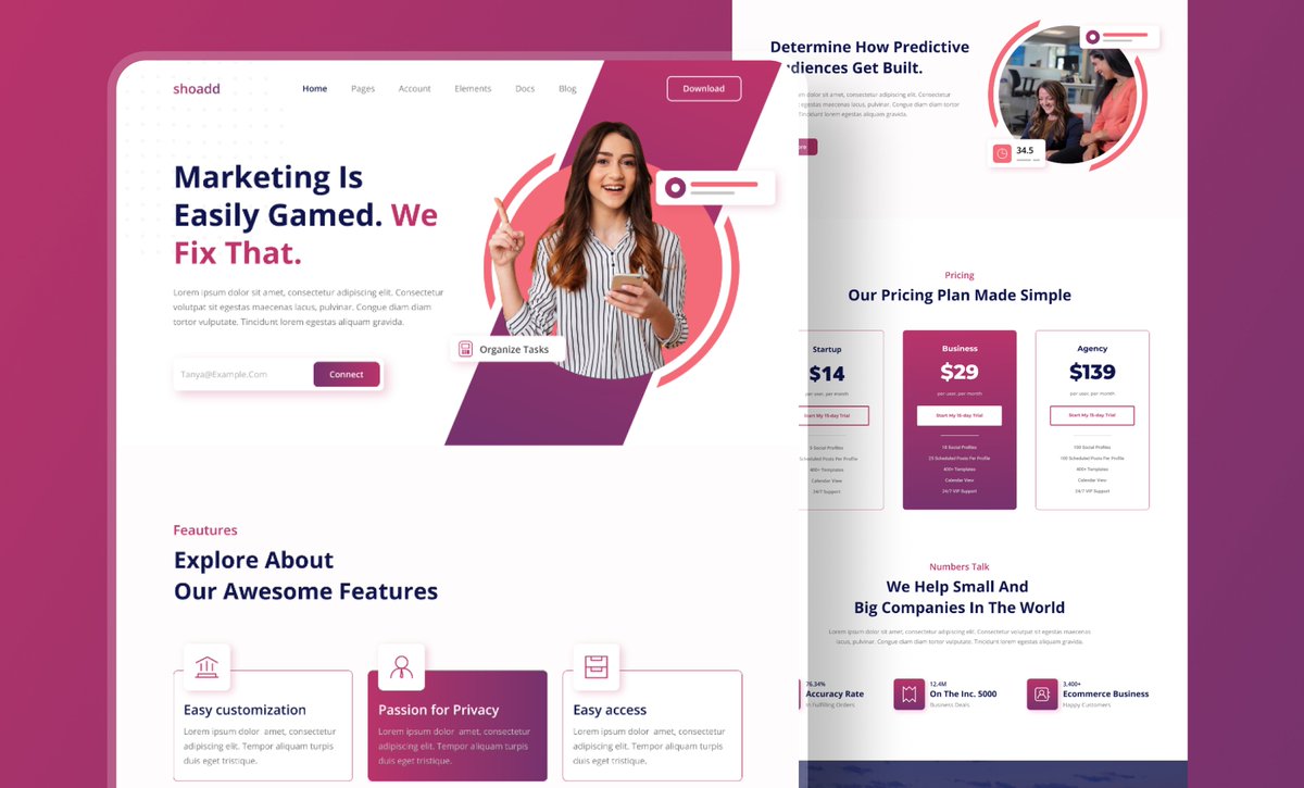 minhajrdesign's tweet photo. Hello everyone,
This is my recent landing page design.

Check out my Fiverr:
https://t.co/qFvlIb4bhk

#websitedesigner #websitedevelopment #homepage #website #websites #cleandesign #uxui #uxdesign #designinspiration #userexperience https://t.co/nta0VChFoq
